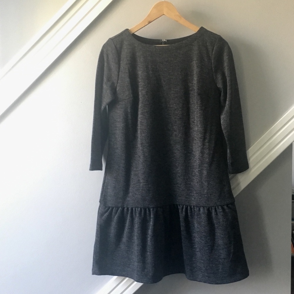 Ann Taylor Loft Grey Drop Waist dress